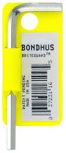 Bondhus 16217 - 9/16" BriteGuard Plated Hex L-wrench - Short - Tagged/Barcoded