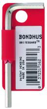 Bondhus 16249 - 1.27mm BriteGuard Plated Hex L-wrench - Short - Tagged/Barcoded