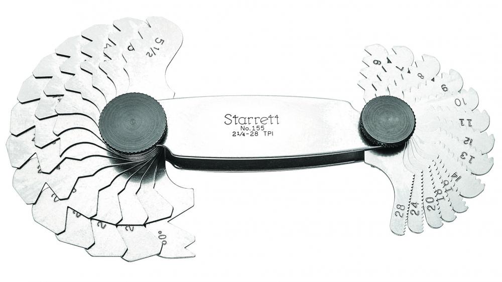 SCREW PITCH GAGE, 27 LEAVES 2-1/4-28TPI
