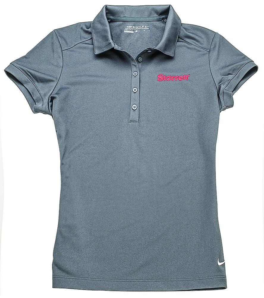 STARRETT LADIES NIKE ICON POLO SHIRT-DARK GREY (XL)REGULAR STARRETT LOGO ONLY, NO TAGLINE