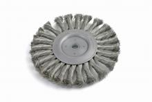 Brush Research Manufacturing BTS8S16E - BRM BTS8S16E, 8" Knotted Wire Wheel, .016 SS, .750" Arbor Hole, 1.687" Trim, .750" F